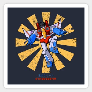Starscream Retro Japanese Transformers Sticker